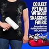 ChomChom Roller Pet Hair Remover and Reusable Lint Roller - Cat and Dog Hair Remover for Furniture, Couch, Carpet, Clothing and Bedding - Portable, Multi-Surface Fur Removal Tool (White)