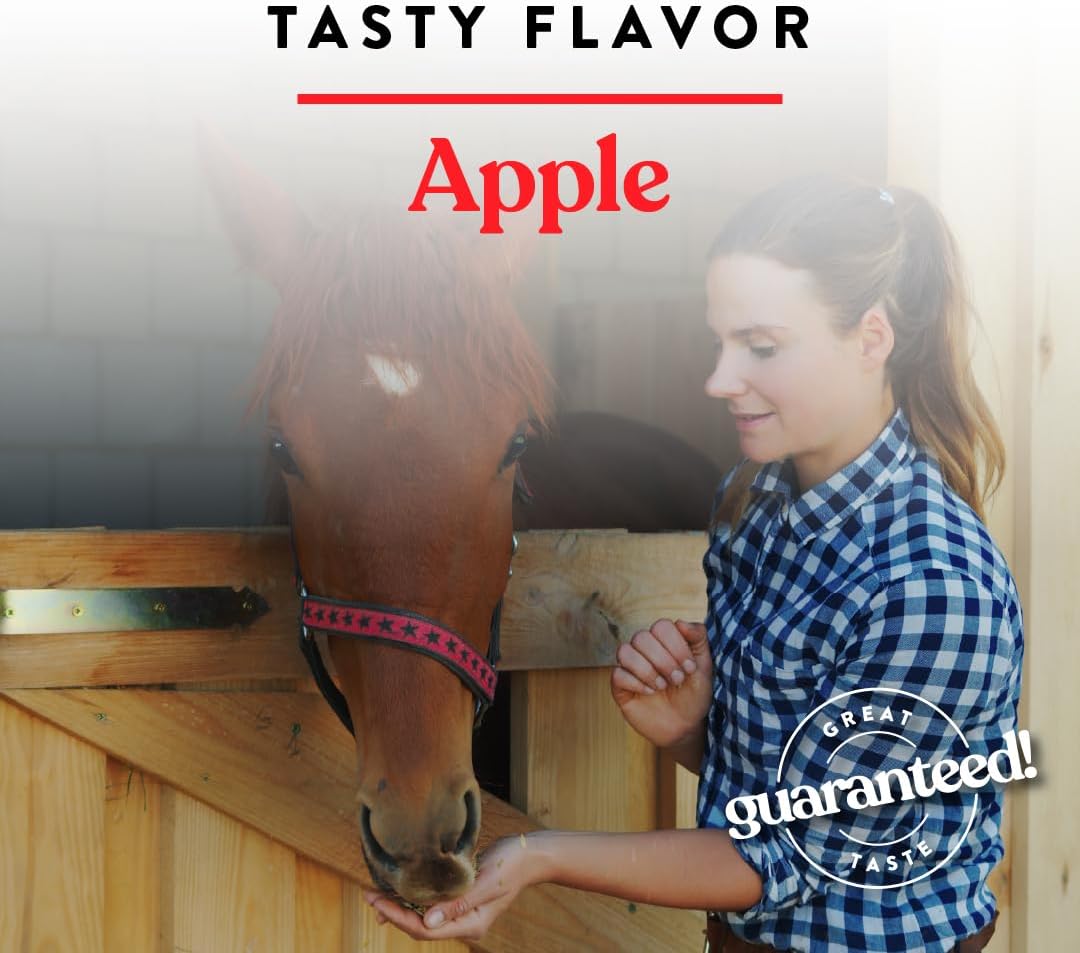 Manna Pro Bite-Size Nuggets for Horses - Pocket Sized Training Horse Treats - Apple Flavored Treats - Packs with Vitamins & Minerals- Great Taste Guaranteed - 4lbs