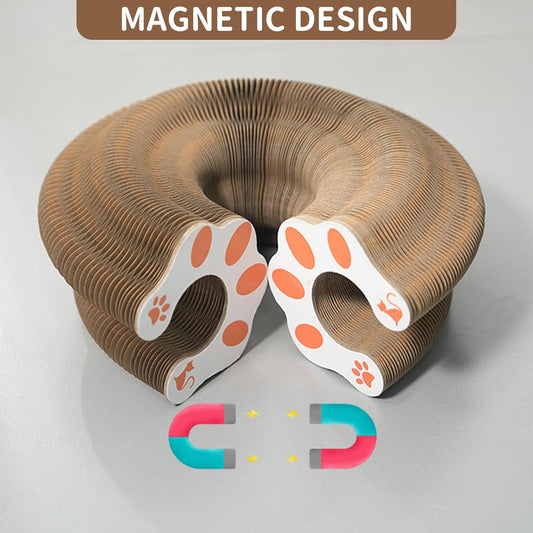 DFQ Kitty Kurlz, Magic Organ Cat Scratching Board Toy with Balls Bells,Made of Recyclable Corrugated Cardboard,Interactive Mental Physical Exercise Cat Toys for Indoor Cats(1PCS)