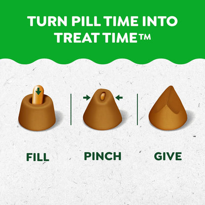 Greenies Pill Pockets for Dogs Large Size, Soft Dog Treats, with Real Peanut Butter, 15.8 oz. Pouch (60 Treats)
